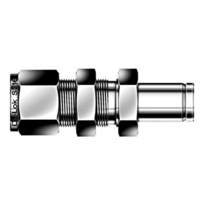 BULKHEAD ADAPTER, 1/8 IN. TUBE FITTING - 1/8 IN. TUBE FITTING, SS316/316L