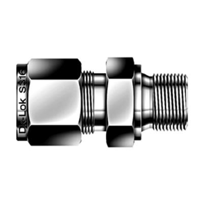 MALE CONNECTOR, 6 MM TUBE FITTING - 3/4 IN. MALE ISO PARALLEL FORM A, SS316/316L