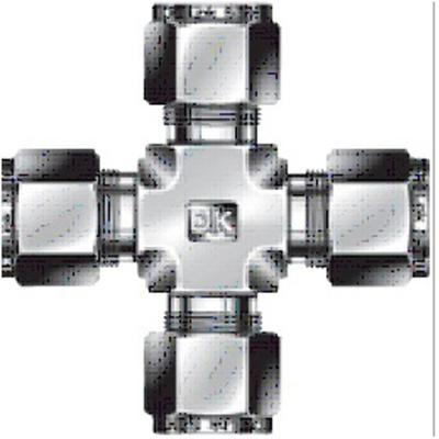UNION CROSS, 1-1/4 IN. TUBE FITTING, SS316/316L
