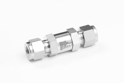 CHECK VALVE, 206 BAR, 1/4 IN. TUBE FITTING, CRACKING PRESSURE 10 PSIG, FFKM O-RING, SS316/316L