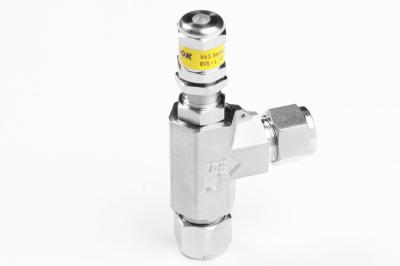 RELIEF VALVE, 20,6 BAR, 1/4 IN. TUBE FITTING, SS316/316L