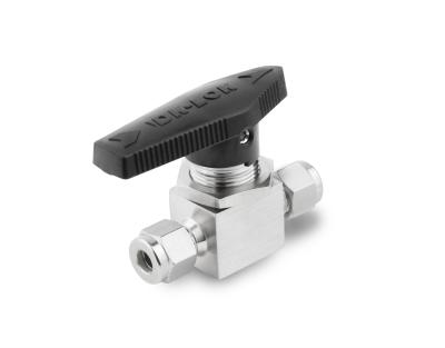 BALL VALVE, 172 BAR, 3-WAY, 1/4 IN. TUBE FITTING, VENTED BODY, SS316/316L