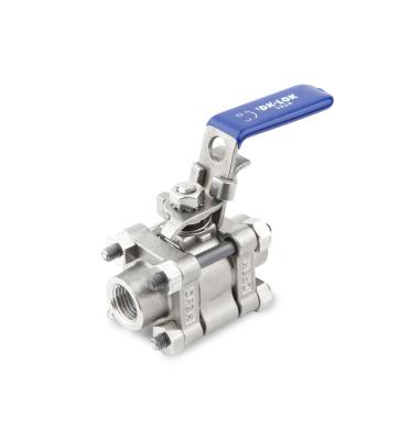 SWING-OUT 3 PIECE BALL VALVE, 6 MM TUBE FITTING, SS316/316L