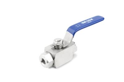 BALL VALVE, 689 BAR, 2-WAY, 3/8 IN. FEMALE ISO PARALLEL, PEEK SEAT, SS316/316L