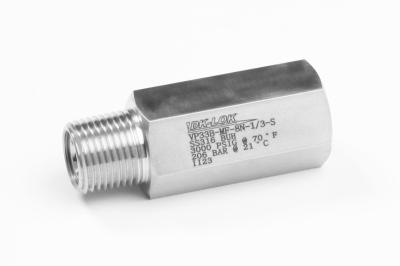 ONE-PIECE CHECK VALVE, 206 BAR, 1/4 IN. MALE ISO TAPERED, SS316/316L