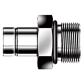 SAE MALE ADAPTER, 3/8 IN. TUBE FITTING - 1-1/16-12 SAE STRAIGHT THREAD, SS316/316L